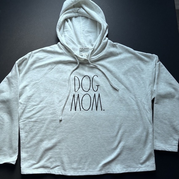 Rae Dunn Tops - Rae Dunn "DOG MOM" Pullover LONG SLEEVE SHIRT in Gray WOMEN Size L